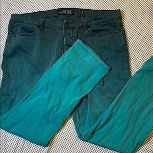 Rude Skinny Jeans Teal Ombré Jeggings 38x30